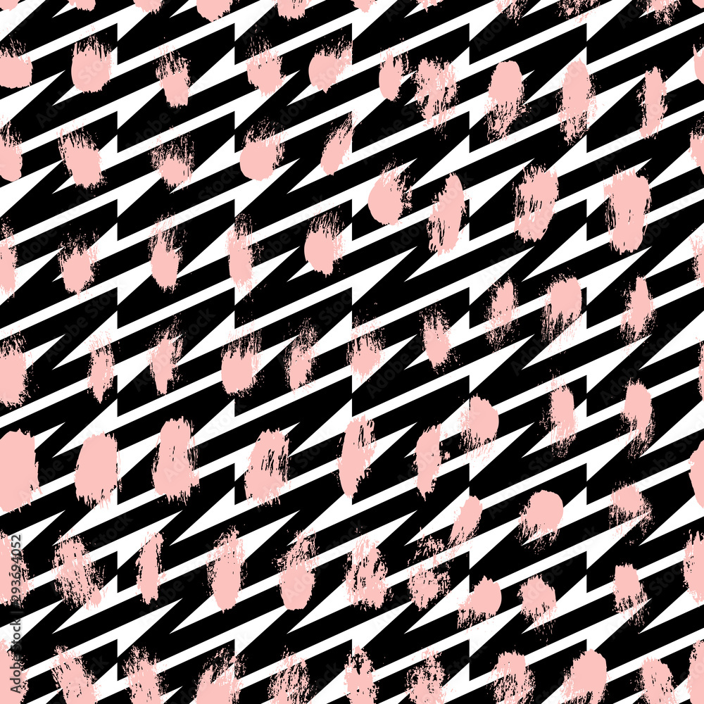 Aufkleber seamless hand drawn pattern with colorful dots. vector brush strokes design elements. perfect for wa