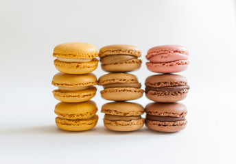 columns of macarons with a different one