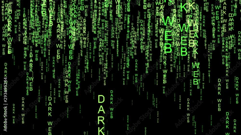 Wall mural Dark web code matrix style