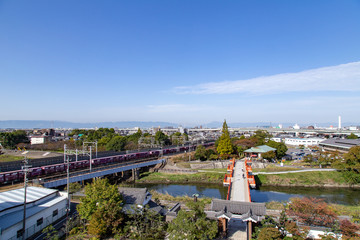 清洲城から見た清須の街並み