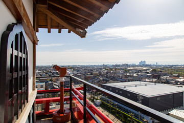 清洲城から見た清須の街並み