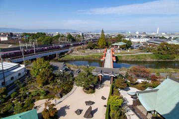 清洲城から見た清須の街並み