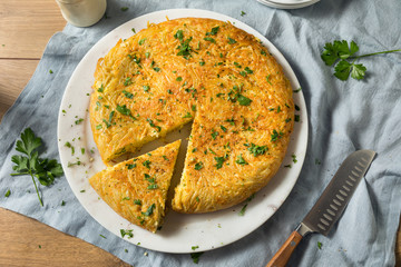 Homemade Spaghetti Omelette with Eggs