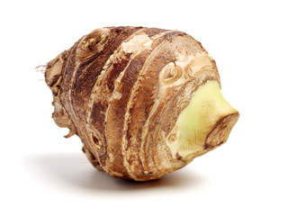 Taro on white background