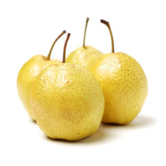 Chinese pear on white background