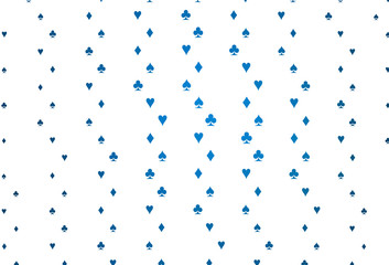 Light BLUE vector texture with playing cards.