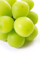 fresh shine muscat on a white background