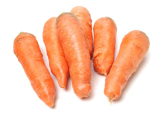 Fresh carrot on a white background