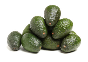 Avocado on white background