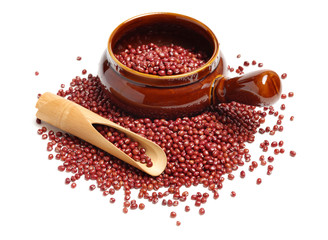 red beans isolated on white background