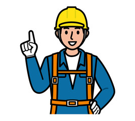 安全帯を装着した男性  鳶職 上半身 作業員 高所作業 安全帯 ベルト フルハーネス