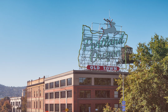 Originally installed in 1940, the White Stag sign was changed to "Portland Oregon" in 2010 and is among the most recognizable landmarks in Portland and all of Oregon.