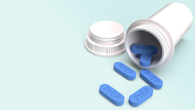  PrEP Is HIV Prevention Pill For Medical Concept 3d Rendering.