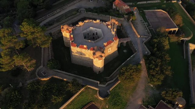 CITADEL OF SAINT-TROPEZ MUSEUM OF MARITIME HISTORY aerial view sunrise