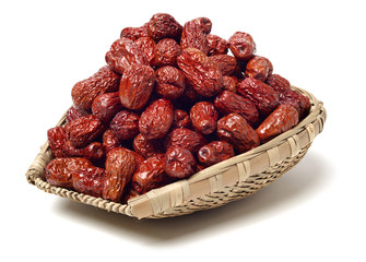 Red date on white background