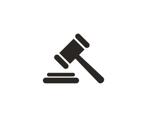 Gavel law icon symbol vector