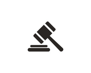 Gavel law icon symbol vector