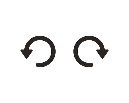 Undo and redo icon symbol vector