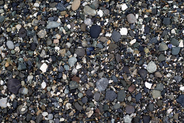 Small pebbles on the beach