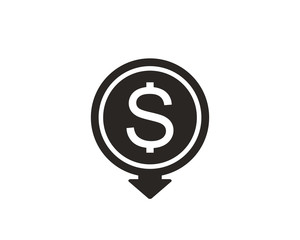 Cost reduction icon symbol vector