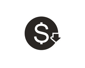Obraz premium Cost reduction icon symbol vector