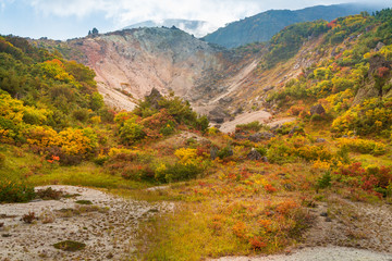 栗駒山須川登山道賽ノ河原の紅葉