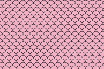 seamless pattern with fish scales on pink background © Auncha