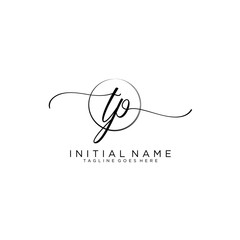 TP Initial handwriting logo with circle template vector.