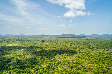 Fototapeta na wymiar スリランカ・シーギリヤロック頂上から見える風景