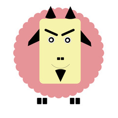 Abstract cute Sheep Icon Logo