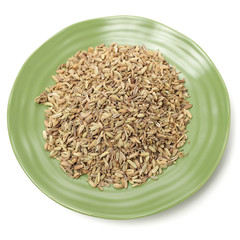 Dried fennel seeds as an abstract background texture
