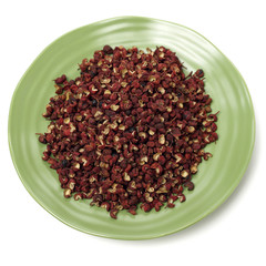 Chinese Sichuan pepper on white background
