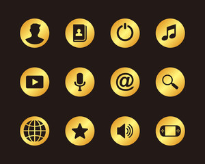 Web website icon set	