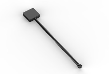 Promotional cocktail stirrer for branding. 3d render illustration.