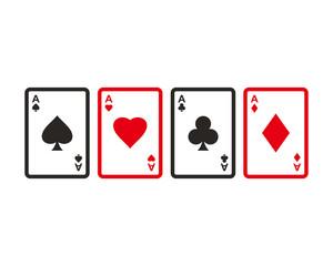 Playing cards icon set