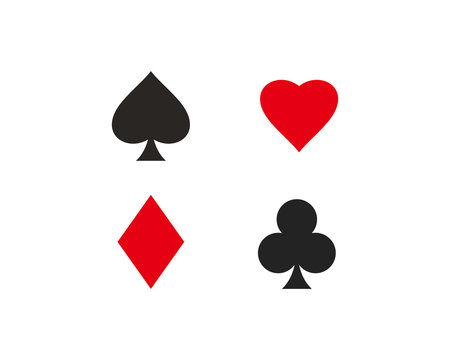 Playing cards icon set