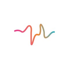 Sound waves vector illustration design 