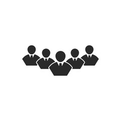 Set of teamwork and leadership business man logo template vector icon illustration