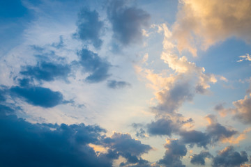 Sky and clouds before sunset