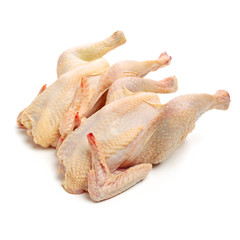 Raw fresh chicken isolated on white background  © zcy