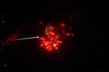 Abstract colored firework background,Fireworks light up the sky