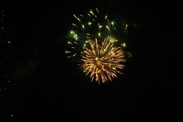 Abstract colored firework background,Fireworks light up the sky