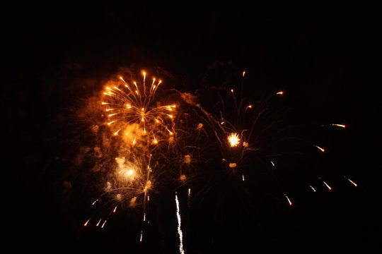 Abstract colored firework background,Fireworks light up the sky