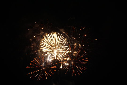 Abstract colored firework background,Fireworks light up the sky