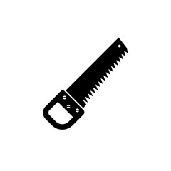 Saw icon isolated on white background.