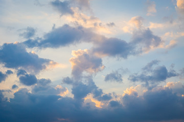 Sky and clouds before sunset