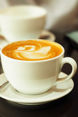 cup of coffee on table