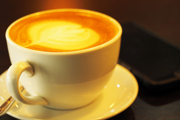 cup of coffee on table