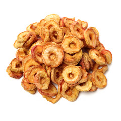 Dried apples isolated on white background