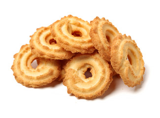 Cookies on white background